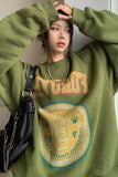 Trizchlor Thickened American Style Avocado Green Sweatshirt