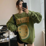 Trizchlor Thickened American Style Avocado Green Sweatshirt