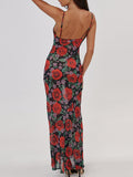 Trizchlor-Floral Print Cami Long Dress