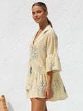 Trizchlor-Oversized Sun Print Short Dress