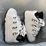 90s fashion men National Fashion Ins Hong Kong Style New Trendy Casual White Shoes Men's and Women's Campus Versatile Couple Lightweight Sports Skate Shoes