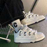 90s fashion men National Fashion Ins Hong Kong Style New Trendy Casual White Shoes Men's and Women's Campus Versatile Couple Lightweight Sports Skate Shoes