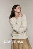 cute fall outfits aesthetic 2024 New Korean Style 100% Pure Wool Half-Open V-Shaped Lapel Pullover Fashionable Long Sleeve Loose Knitted Sweater