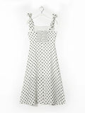 Trizchlor-Summer Clothes For Women Dresses 2024 Strap Tie Sleeveless Casual Polka Dot Dress Party Elegant Midi Dress With Slit Sundress