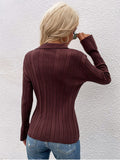 Trizchlor Elegant Solid Color Ribbed Knitted Cardigans Women Winter V-Neck Basic Stretch Sweater Female Fashion Buttons Jumper 2022