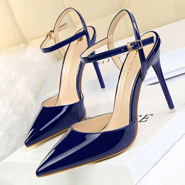 Trizchlor Shoes Fashion High Heels Shoes Patent Leather Woman Pumps Se