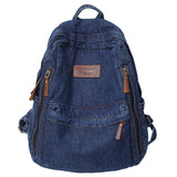 Back to School 2023 New Denim Women Backpack Retro Travel Bag pack Large Capacity Back bag College Student School Bags for Teenager Girls