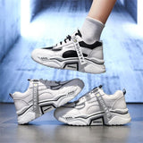 Trizchlor  Fashion 2023 Reflective Platform Sneakers Women Shoes Korean Lace Up Chunky Sneakers Mixed Color Women's Vulcanize Shoes