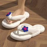 Trizchlor Flower Slippers Flip Flops Beach Sandals Non-slip Casual Flat Shoes 2023 Slippers Indoor House Slides for Women Outdoor