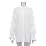 Trizchlor 2023 Sleep Top Summer Women Autumn Lapel Long Sleeve 100% Cotton Shirts Lady Elegant Chic Top Female Clothes Pajamas