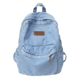 Back to School 2023 New Denim Women Backpack Retro Travel Bag pack Large Capacity Back bag College Student School Bags for Teenager Girls