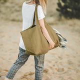 Graduation Dress Trizchlor Casual Linen Shopping Bags For Women Reusable Sundries Bags Foldable Female Travel Beach Shoulder Bags Large Handbags