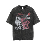 Trizchlor - Loose Washed Distressed Short Sleeve T-Shirt